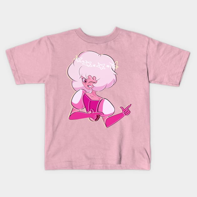 Pink Diamond Kids T-Shirt by Shrew_Boi